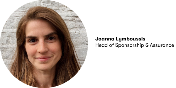 Joanna, head of sponsorship &amp;amp;amp;amp;amp;amp;amp; assurance