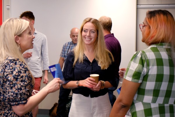 Caroline speaking to EWR colleagues