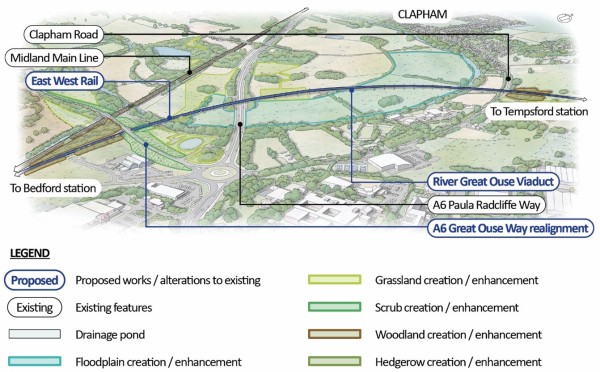 An indicative illustration of the viaduct over the River Great Ouse