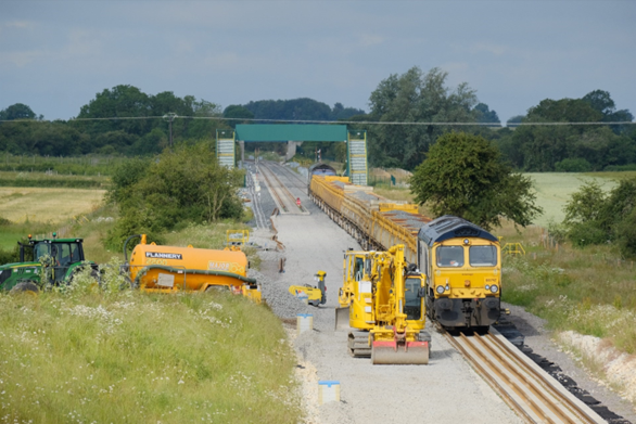 An image showing the construction works and track laying on Connection Stage 1.