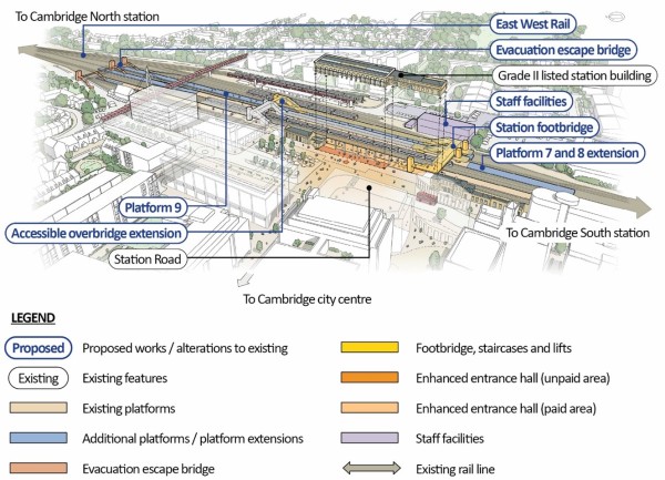 An indicative illustration of our proposed changes at Cambridge station