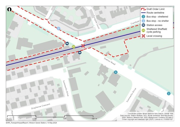 Figure 29 is an image showing the proposed transport facilities at Woburn Sands station