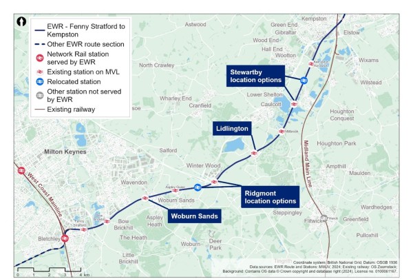 Figure 3 is an image showing the Fenny Stratford to Kempston study area