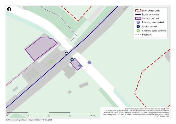 Figure 30 is an image showing the proposed transport facilities at Ridgmont station
