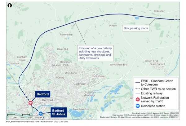 Figure 5 is an image showing the Clapham Green to Colesden study area