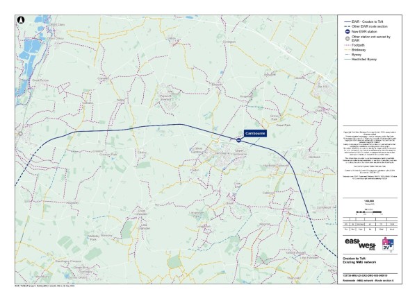Figure 68 is an image showing public rights of way in the Croxton to Toft study area