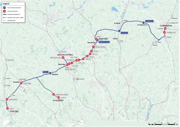  Map of East West Rail preferred route&amp;amp;amp;nbsp;