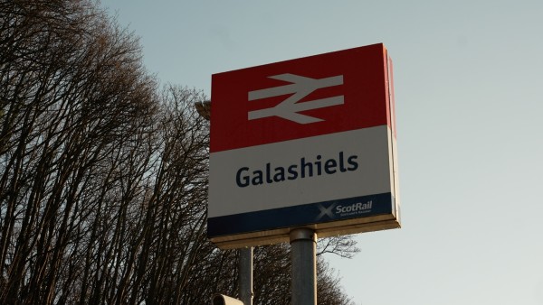 Image of Galashiels train station sign