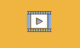 Video icon yellow background