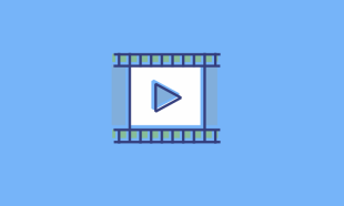 Video icon blue background