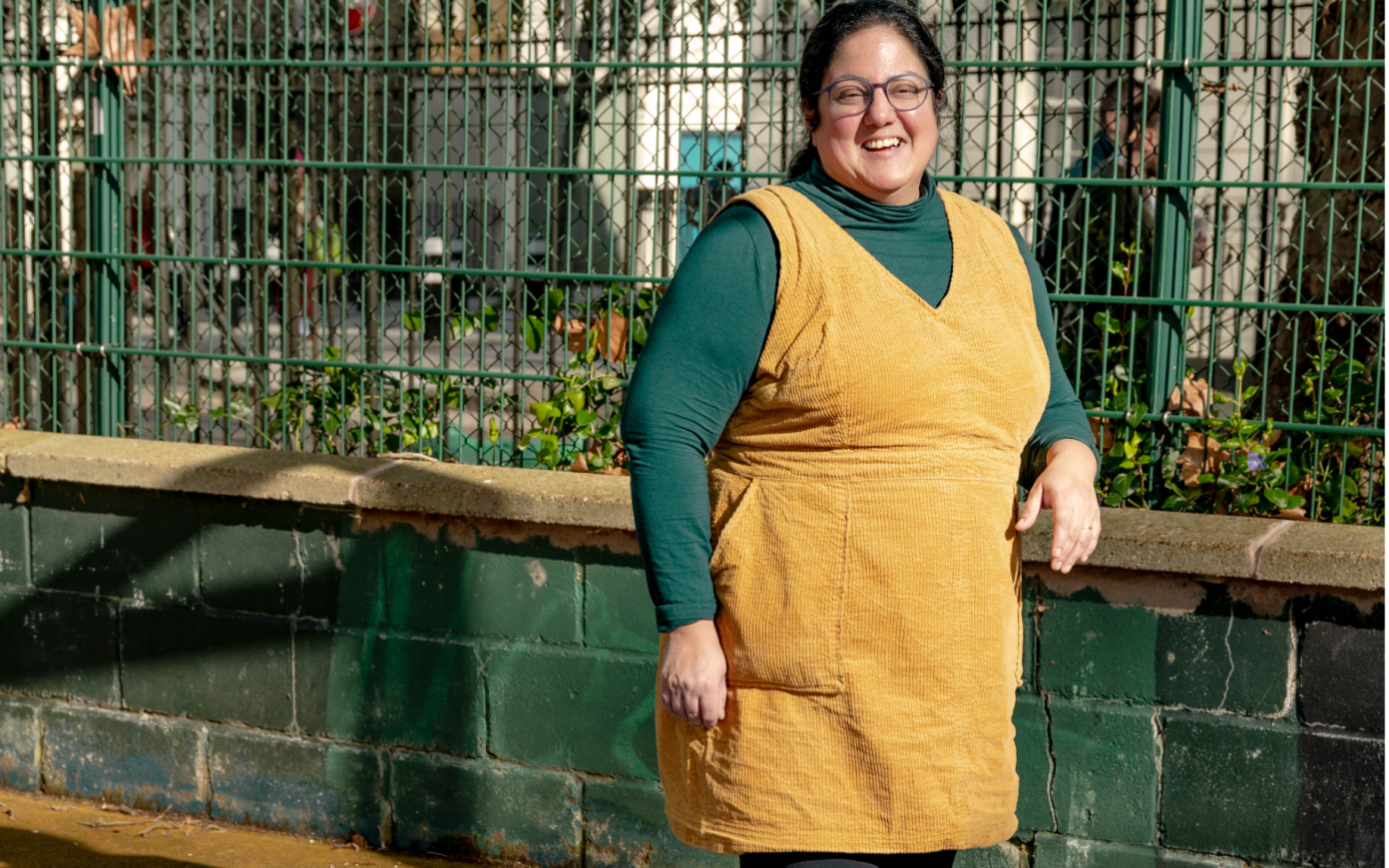 Tanya leaning on wall