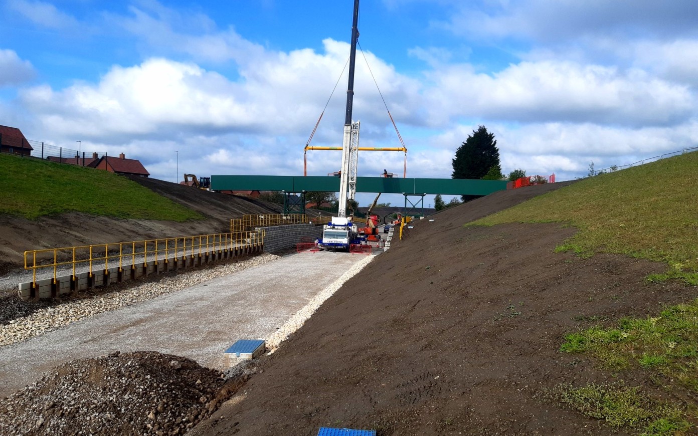 Installation of new footbridge
