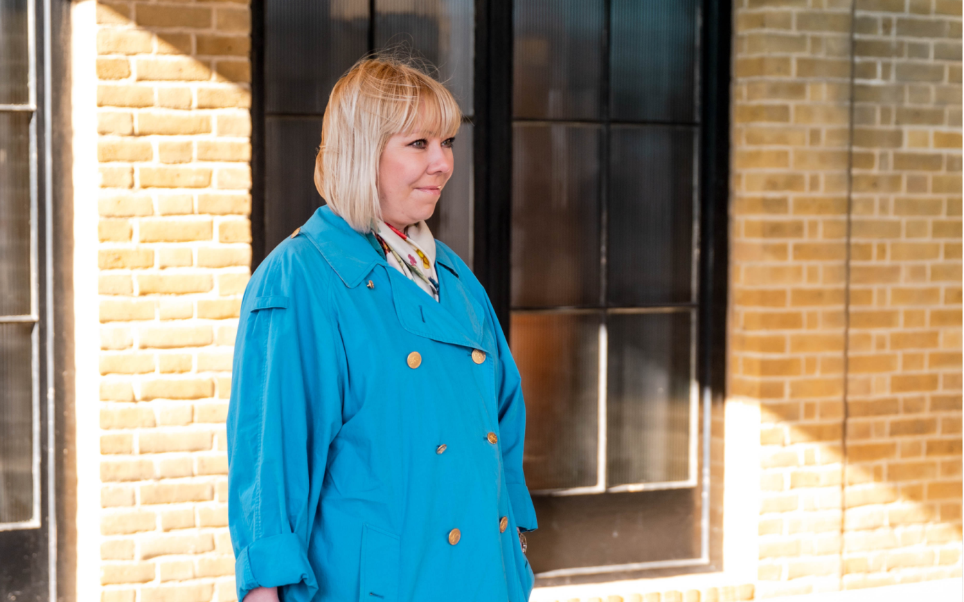 Margarita in front of window