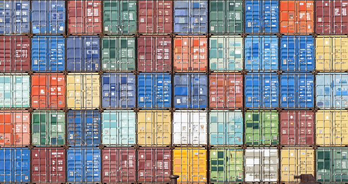 Image of stacked shipping containers
