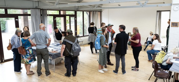 crowds gather at the event