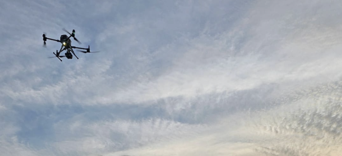 Drone in sky