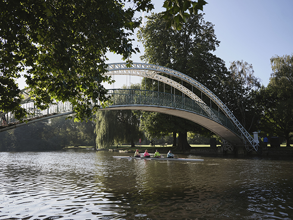 Bridge over river in Bedford